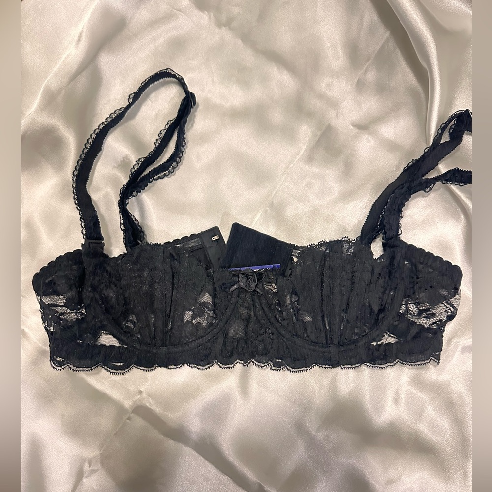 LA Perla Vintage Elegant cage Black Lace Bra